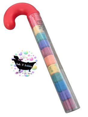 Candy Canes with Bath bomb Tabs