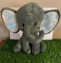 Load image into Gallery viewer, Birth Announcement Grey Elephant