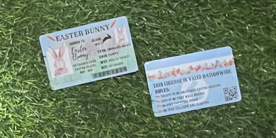 Easter bunnies ID Card ( PRE ORDERS )