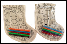 Load image into Gallery viewer, Christmas Bag &amp; Stocking Colour me in