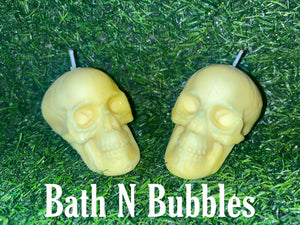 Unscented Skull Candles