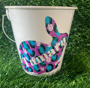 Easter White Buckets With Indigenous Design Vinyls